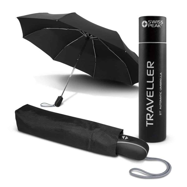 Men. Swiss Peak Traveler Umbrella. TC-110002