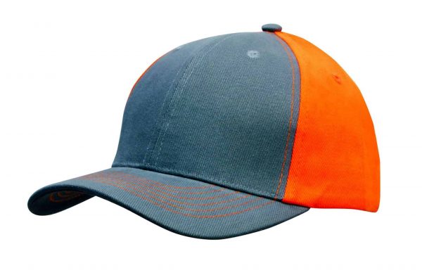 Brushed Heavy Cotton Contrast Cap. HW-4001 - Image 3