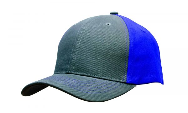 Brushed Heavy Cotton Contrast Cap. HW-4001 - Image 4