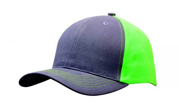 Brushed Heavy Cotton Contrast Cap. HW-4001 - Image 6