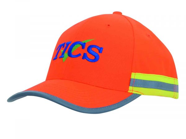 Hi Vis Cap with Reflective Tape. HW-3030