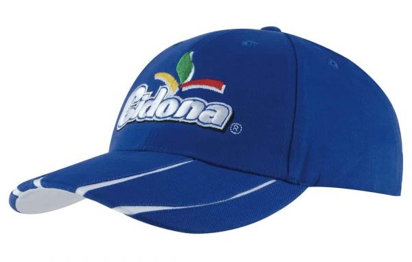 Brushed Heavy Cotton Cap with Laminated Two-Tone Peak. HW-4018