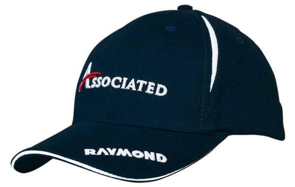 Brushed Heavy Cotton Cap with Crown Inserts & Sandwich. HW-4092