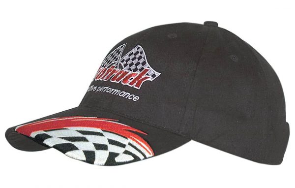 Brushed Cotton Cap with Swoosh & Check Embroidery. HW-4183