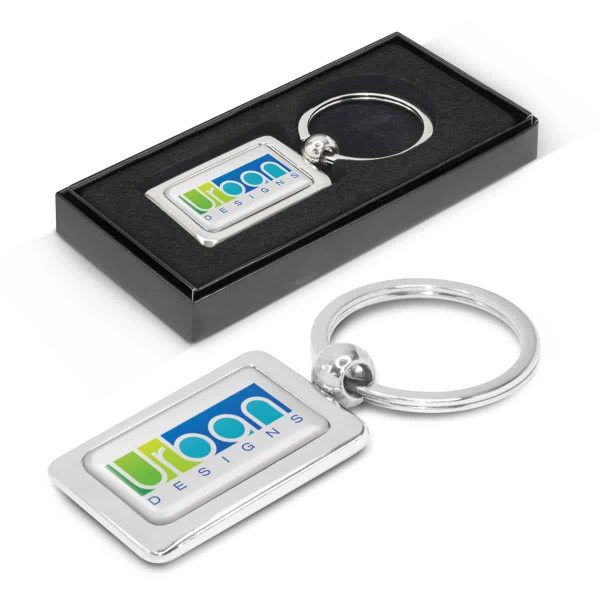 Rectangular Metal Key Ring. TC-100316