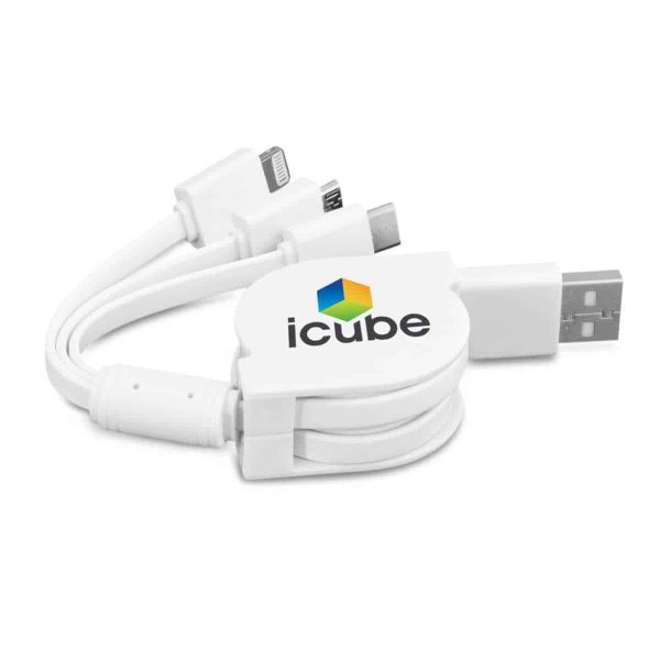 Retractable 3-in-1 Charging Cable. TC-110918